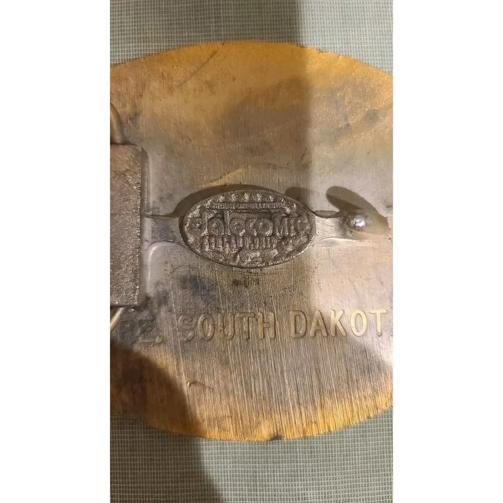Belt Buckle Mens Lake Sharpe South Dakota Daleco Mfg